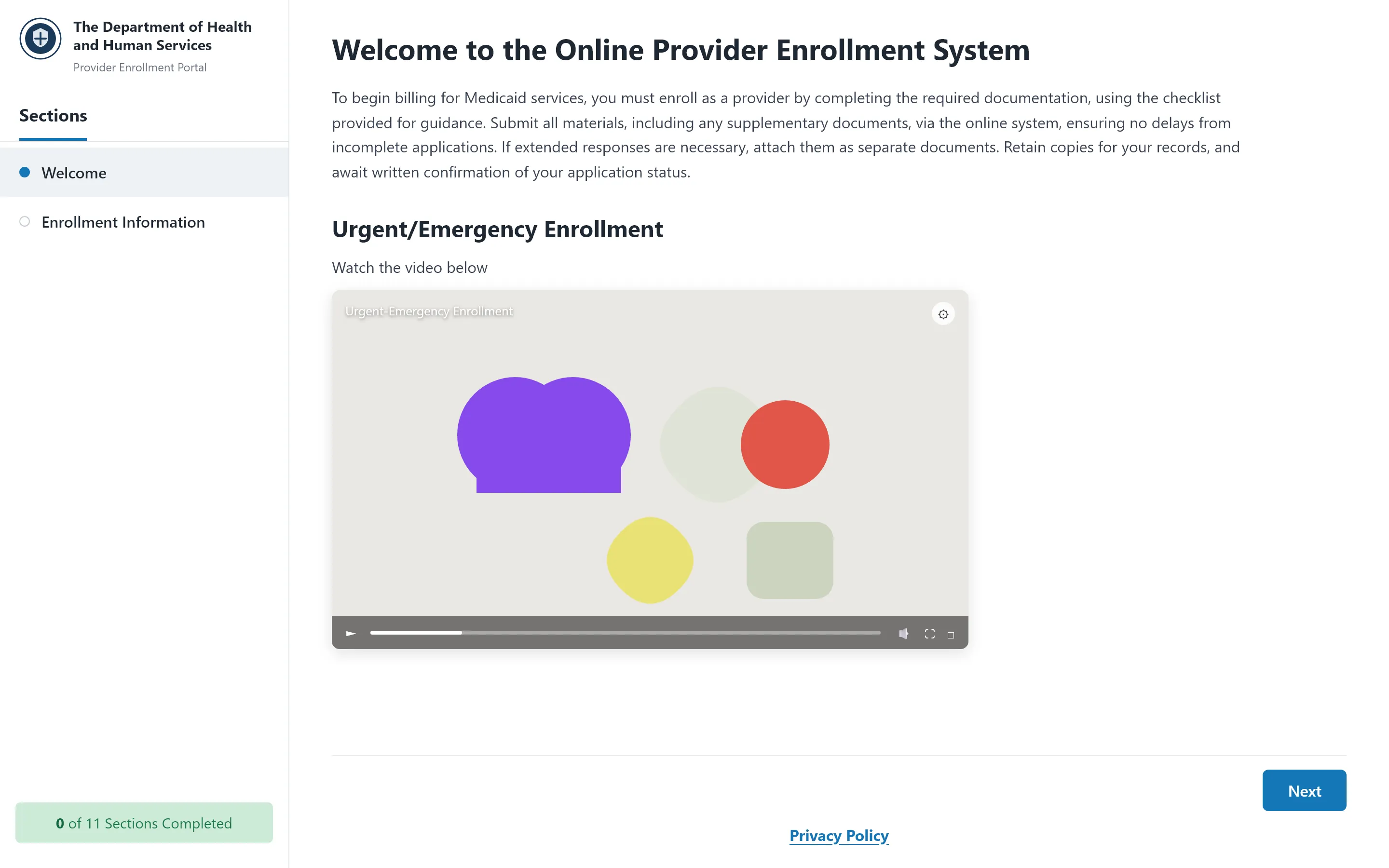 Medicaid Solutions — Guided welcome & checklist (illustrative reconstruction)